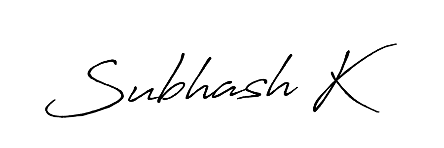 Subhash K stylish signature style. Best Handwritten Sign (Antro_Vectra_Bolder) for my name. Handwritten Signature Collection Ideas for my name Subhash K. Subhash K signature style 7 images and pictures png