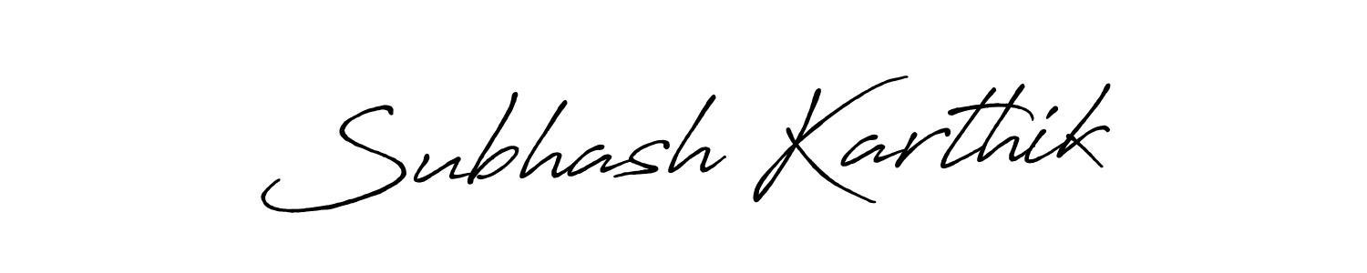 Also we have Subhash Karthik name is the best signature style. Create professional handwritten signature collection using Antro_Vectra_Bolder autograph style. Subhash Karthik signature style 7 images and pictures png