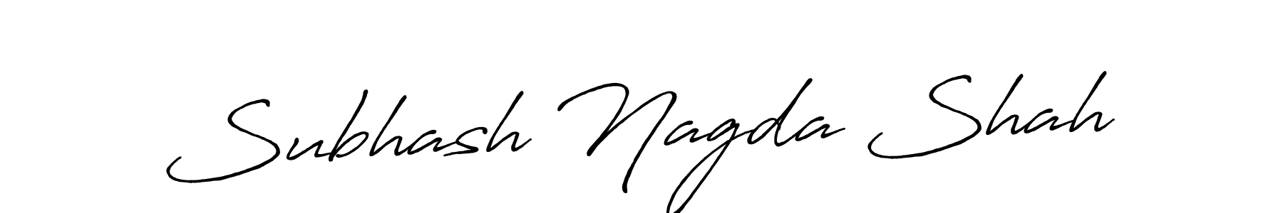 Create a beautiful signature design for name Subhash Nagda Shah. With this signature (Antro_Vectra_Bolder) fonts, you can make a handwritten signature for free. Subhash Nagda Shah signature style 7 images and pictures png