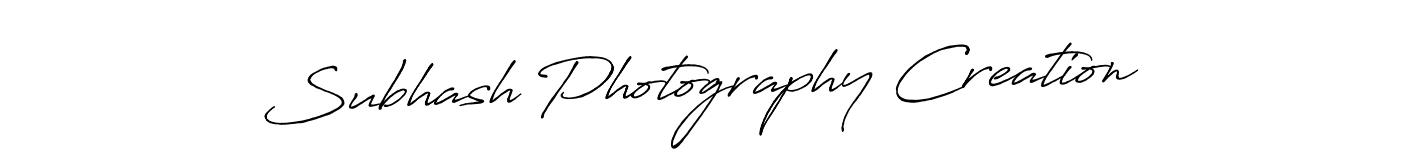 Use a signature maker to create a handwritten signature online. With this signature software, you can design (Antro_Vectra_Bolder) your own signature for name Subhash Photography Creation. Subhash Photography Creation signature style 7 images and pictures png