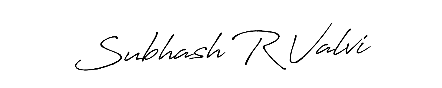 Make a beautiful signature design for name Subhash R Valvi. With this signature (Antro_Vectra_Bolder) style, you can create a handwritten signature for free. Subhash R Valvi signature style 7 images and pictures png