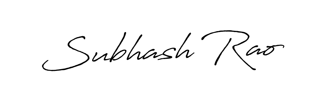 Design your own signature with our free online signature maker. With this signature software, you can create a handwritten (Antro_Vectra_Bolder) signature for name Subhash Rao. Subhash Rao signature style 7 images and pictures png