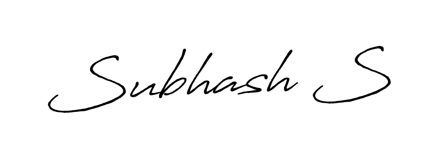 Subhash S stylish signature style. Best Handwritten Sign (Antro_Vectra_Bolder) for my name. Handwritten Signature Collection Ideas for my name Subhash S. Subhash S signature style 7 images and pictures png