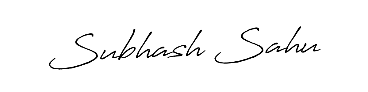 How to make Subhash Sahu name signature. Use Antro_Vectra_Bolder style for creating short signs online. This is the latest handwritten sign. Subhash Sahu signature style 7 images and pictures png