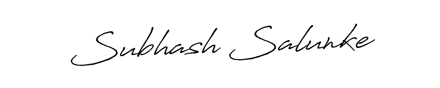 Create a beautiful signature design for name Subhash Salunke. With this signature (Antro_Vectra_Bolder) fonts, you can make a handwritten signature for free. Subhash Salunke signature style 7 images and pictures png