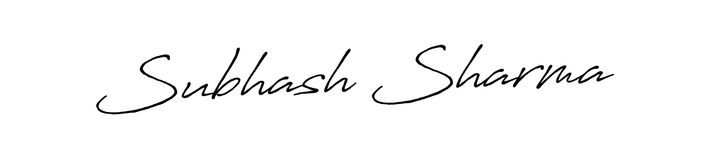Design your own signature with our free online signature maker. With this signature software, you can create a handwritten (Antro_Vectra_Bolder) signature for name Subhash Sharma. Subhash Sharma signature style 7 images and pictures png