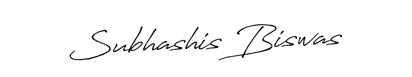 Make a beautiful signature design for name Subhashis Biswas. With this signature (Antro_Vectra_Bolder) style, you can create a handwritten signature for free. Subhashis Biswas signature style 7 images and pictures png