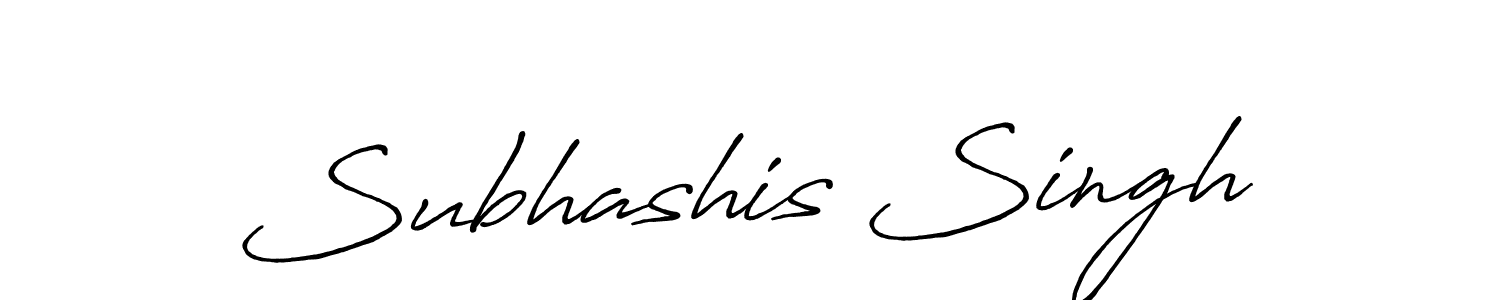 How to make Subhashis Singh name signature. Use Antro_Vectra_Bolder style for creating short signs online. This is the latest handwritten sign. Subhashis Singh signature style 7 images and pictures png