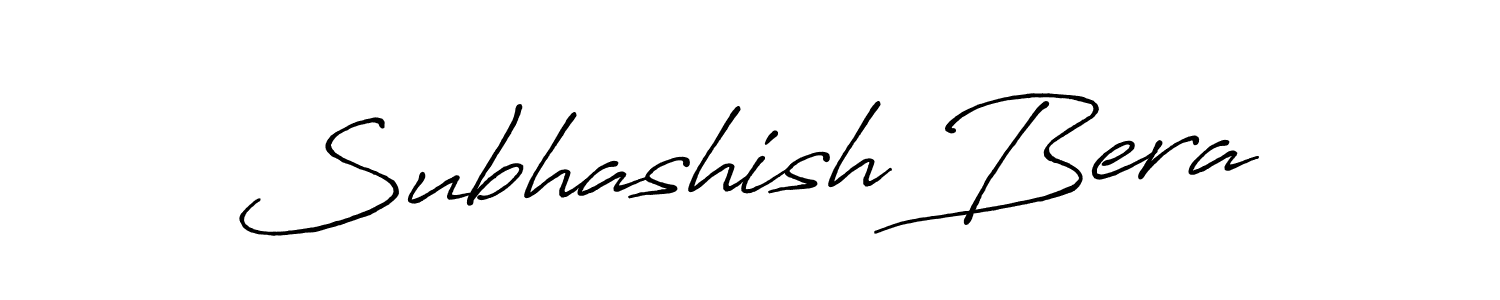 How to make Subhashish Bera name signature. Use Antro_Vectra_Bolder style for creating short signs online. This is the latest handwritten sign. Subhashish Bera signature style 7 images and pictures png