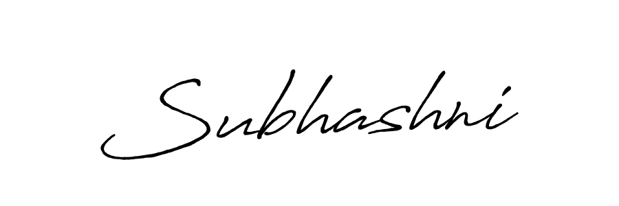 Design your own signature with our free online signature maker. With this signature software, you can create a handwritten (Antro_Vectra_Bolder) signature for name Subhashni. Subhashni signature style 7 images and pictures png