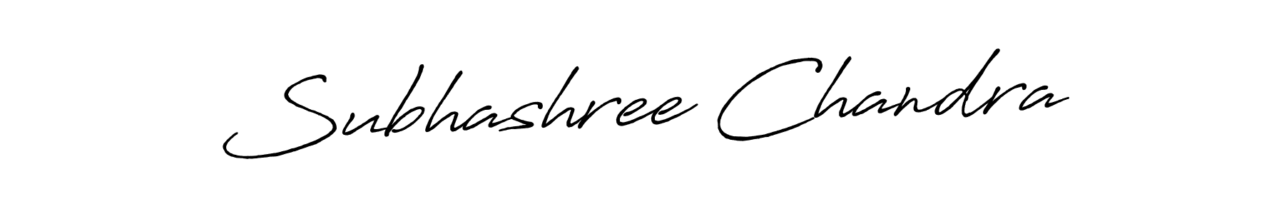 Make a beautiful signature design for name Subhashree Chandra. With this signature (Antro_Vectra_Bolder) style, you can create a handwritten signature for free. Subhashree Chandra signature style 7 images and pictures png