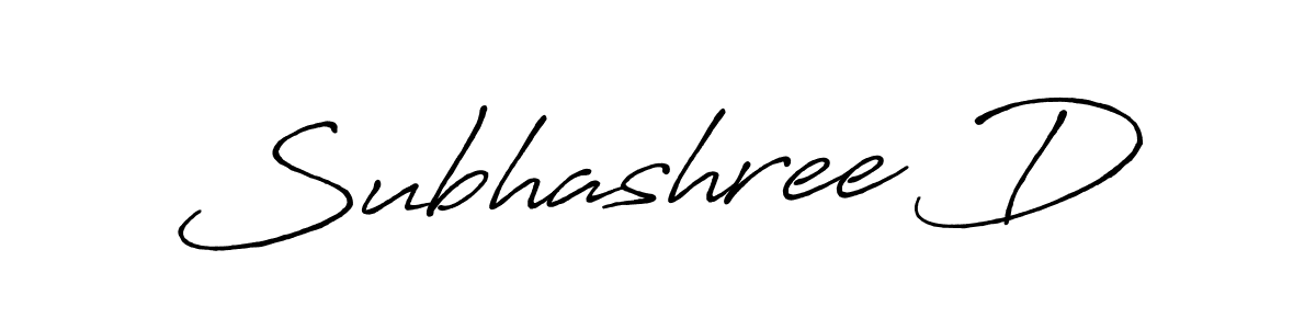 Also we have Subhashree D name is the best signature style. Create professional handwritten signature collection using Antro_Vectra_Bolder autograph style. Subhashree D signature style 7 images and pictures png