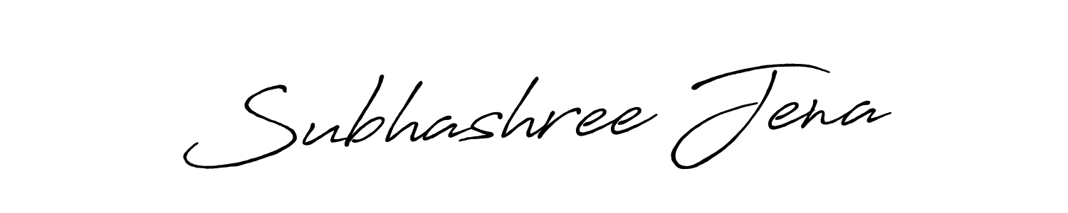 How to make Subhashree Jena name signature. Use Antro_Vectra_Bolder style for creating short signs online. This is the latest handwritten sign. Subhashree Jena signature style 7 images and pictures png