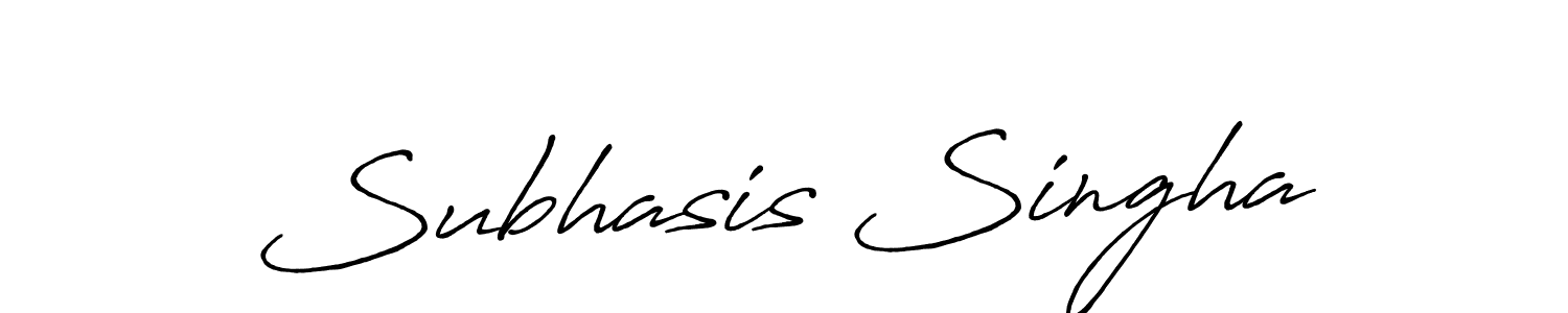 Design your own signature with our free online signature maker. With this signature software, you can create a handwritten (Antro_Vectra_Bolder) signature for name Subhasis Singha. Subhasis Singha signature style 7 images and pictures png