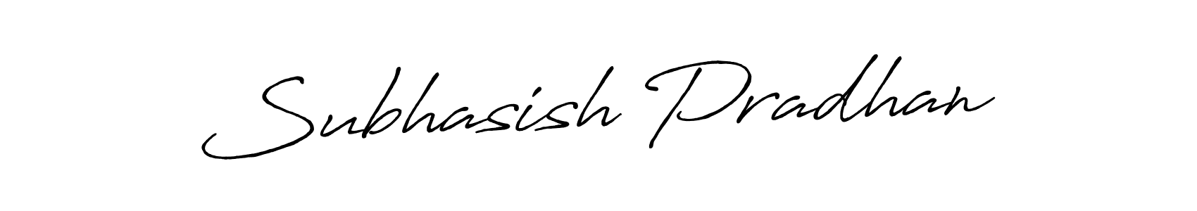 Make a beautiful signature design for name Subhasish Pradhan. With this signature (Antro_Vectra_Bolder) style, you can create a handwritten signature for free. Subhasish Pradhan signature style 7 images and pictures png