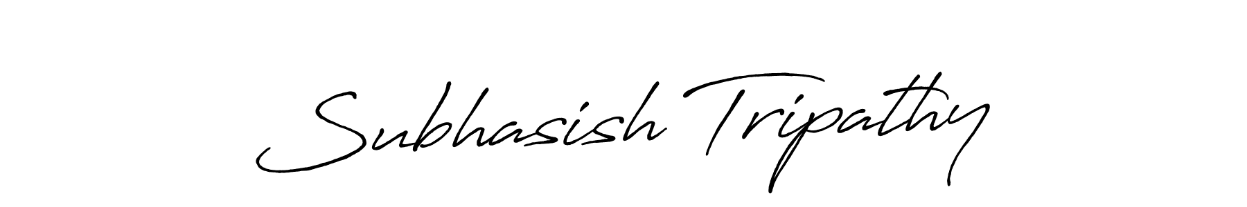 How to make Subhasish Tripathy name signature. Use Antro_Vectra_Bolder style for creating short signs online. This is the latest handwritten sign. Subhasish Tripathy signature style 7 images and pictures png