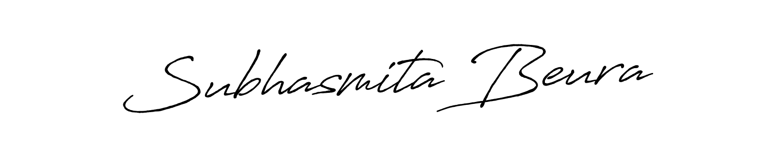 How to make Subhasmita Beura name signature. Use Antro_Vectra_Bolder style for creating short signs online. This is the latest handwritten sign. Subhasmita Beura signature style 7 images and pictures png