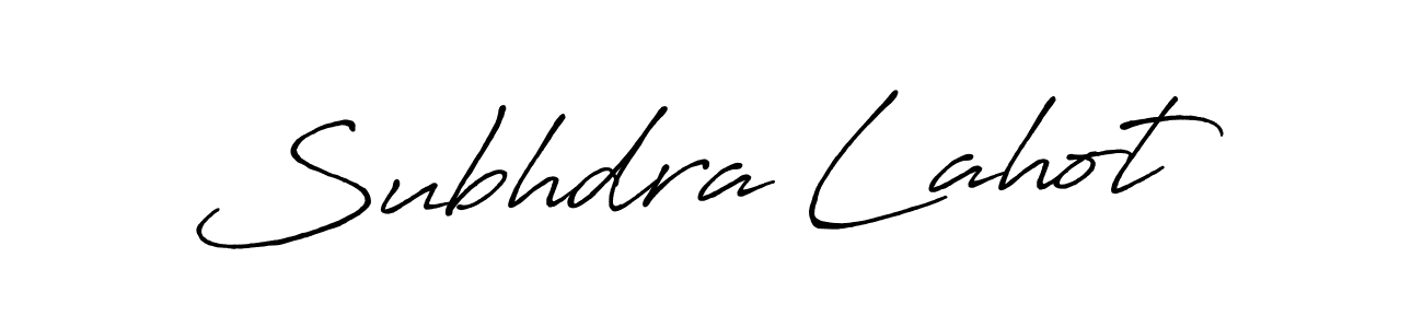 How to make Subhdra Lahot name signature. Use Antro_Vectra_Bolder style for creating short signs online. This is the latest handwritten sign. Subhdra Lahot signature style 7 images and pictures png