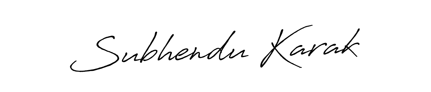 Design your own signature with our free online signature maker. With this signature software, you can create a handwritten (Antro_Vectra_Bolder) signature for name Subhendu Karak. Subhendu Karak signature style 7 images and pictures png