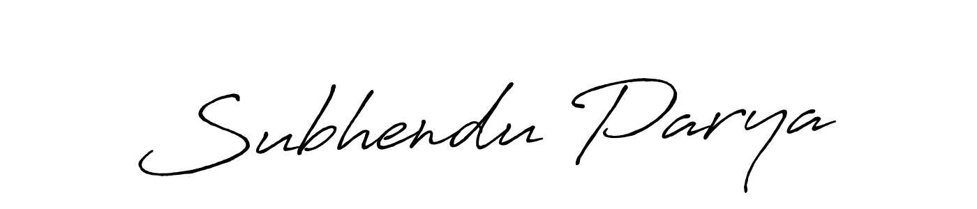 Design your own signature with our free online signature maker. With this signature software, you can create a handwritten (Antro_Vectra_Bolder) signature for name Subhendu Parya. Subhendu Parya signature style 7 images and pictures png