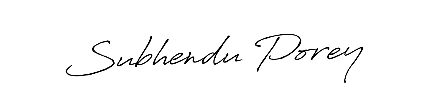 How to make Subhendu Porey name signature. Use Antro_Vectra_Bolder style for creating short signs online. This is the latest handwritten sign. Subhendu Porey signature style 7 images and pictures png