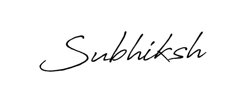 Design your own signature with our free online signature maker. With this signature software, you can create a handwritten (Antro_Vectra_Bolder) signature for name Subhiksh. Subhiksh signature style 7 images and pictures png