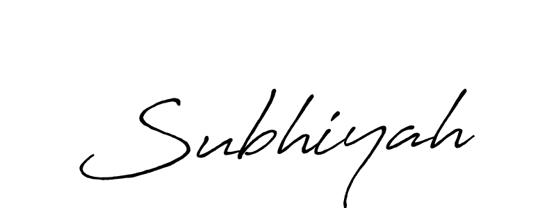 Subhiyah stylish signature style. Best Handwritten Sign (Antro_Vectra_Bolder) for my name. Handwritten Signature Collection Ideas for my name Subhiyah. Subhiyah signature style 7 images and pictures png