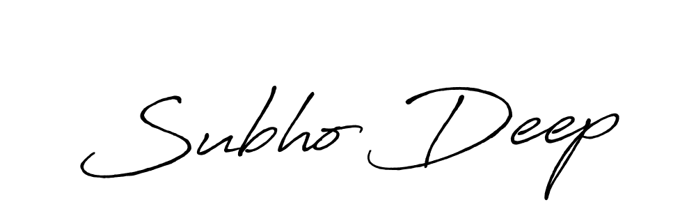 Also we have Subho Deep name is the best signature style. Create professional handwritten signature collection using Antro_Vectra_Bolder autograph style. Subho Deep signature style 7 images and pictures png