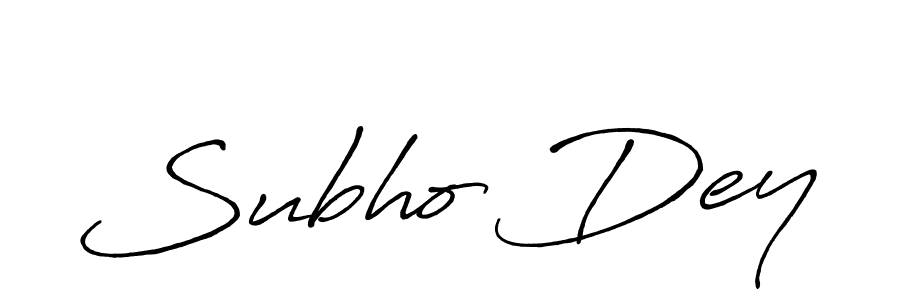 Make a short Subho Dey signature style. Manage your documents anywhere anytime using Antro_Vectra_Bolder. Create and add eSignatures, submit forms, share and send files easily. Subho Dey signature style 7 images and pictures png