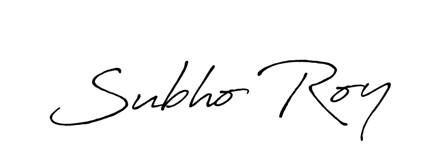 Create a beautiful signature design for name Subho Roy. With this signature (Antro_Vectra_Bolder) fonts, you can make a handwritten signature for free. Subho Roy signature style 7 images and pictures png