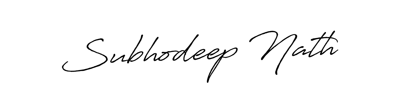 How to make Subhodeep Nath signature? Antro_Vectra_Bolder is a professional autograph style. Create handwritten signature for Subhodeep Nath name. Subhodeep Nath signature style 7 images and pictures png