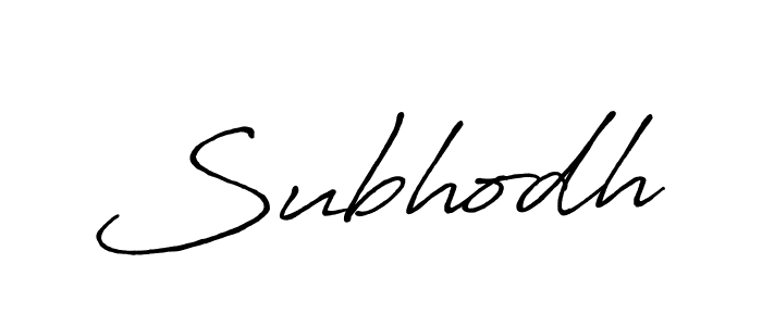 How to make Subhodh signature? Antro_Vectra_Bolder is a professional autograph style. Create handwritten signature for Subhodh name. Subhodh signature style 7 images and pictures png