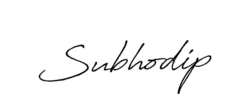 Design your own signature with our free online signature maker. With this signature software, you can create a handwritten (Antro_Vectra_Bolder) signature for name Subhodip. Subhodip signature style 7 images and pictures png