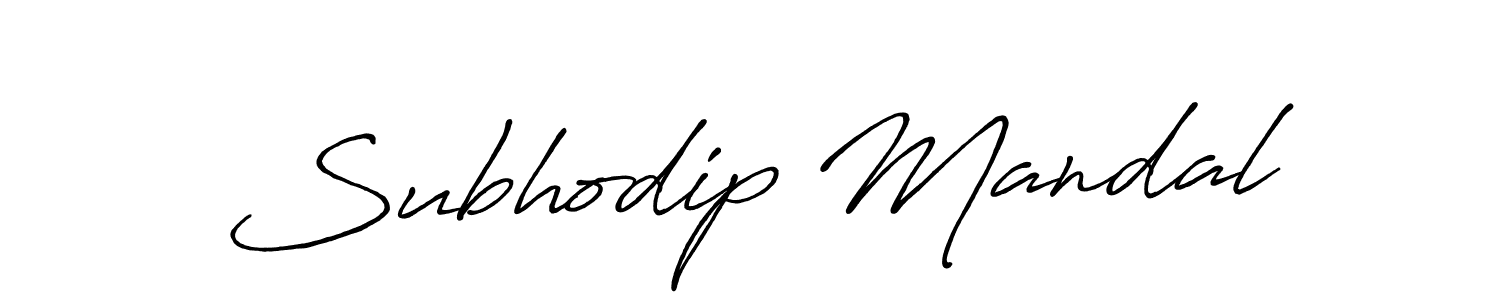 Make a beautiful signature design for name Subhodip Mandal. With this signature (Antro_Vectra_Bolder) style, you can create a handwritten signature for free. Subhodip Mandal signature style 7 images and pictures png