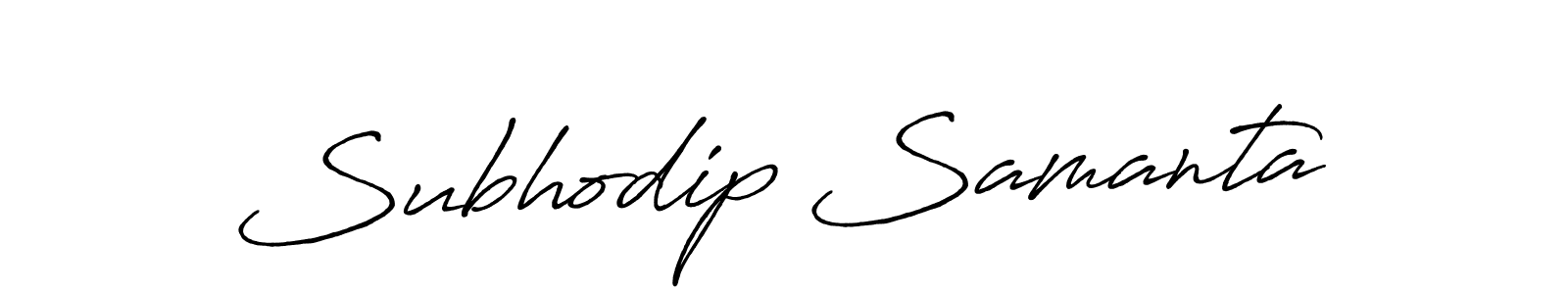 Design your own signature with our free online signature maker. With this signature software, you can create a handwritten (Antro_Vectra_Bolder) signature for name Subhodip Samanta. Subhodip Samanta signature style 7 images and pictures png