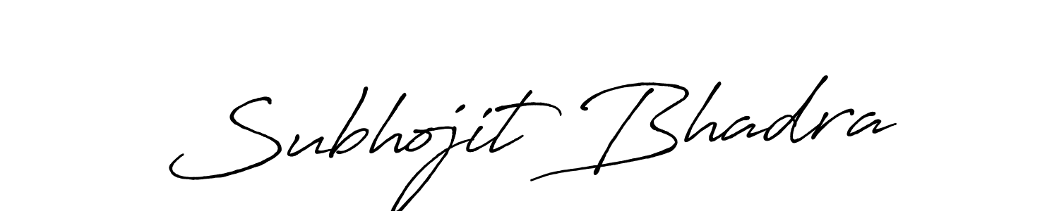 Also we have Subhojit Bhadra name is the best signature style. Create professional handwritten signature collection using Antro_Vectra_Bolder autograph style. Subhojit Bhadra signature style 7 images and pictures png