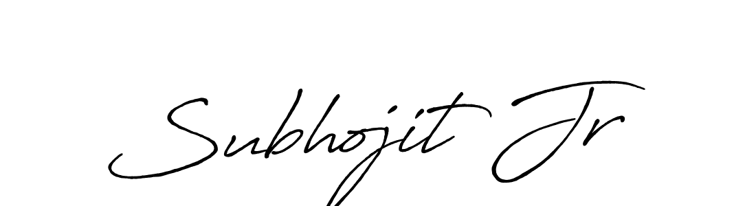 Create a beautiful signature design for name Subhojit Jr. With this signature (Antro_Vectra_Bolder) fonts, you can make a handwritten signature for free. Subhojit Jr signature style 7 images and pictures png