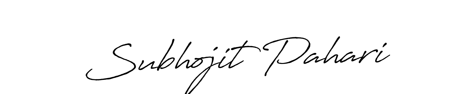Create a beautiful signature design for name Subhojit Pahari. With this signature (Antro_Vectra_Bolder) fonts, you can make a handwritten signature for free. Subhojit Pahari signature style 7 images and pictures png