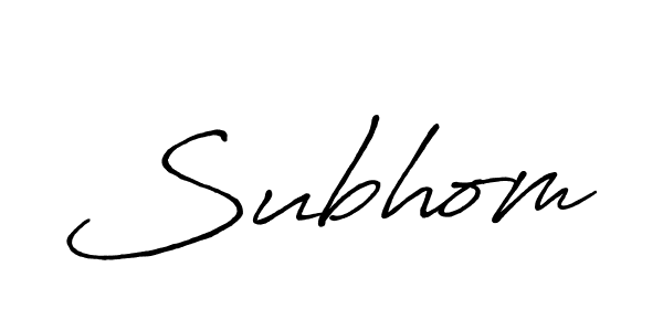It looks lik you need a new signature style for name Subhom. Design unique handwritten (Antro_Vectra_Bolder) signature with our free signature maker in just a few clicks. Subhom signature style 7 images and pictures png