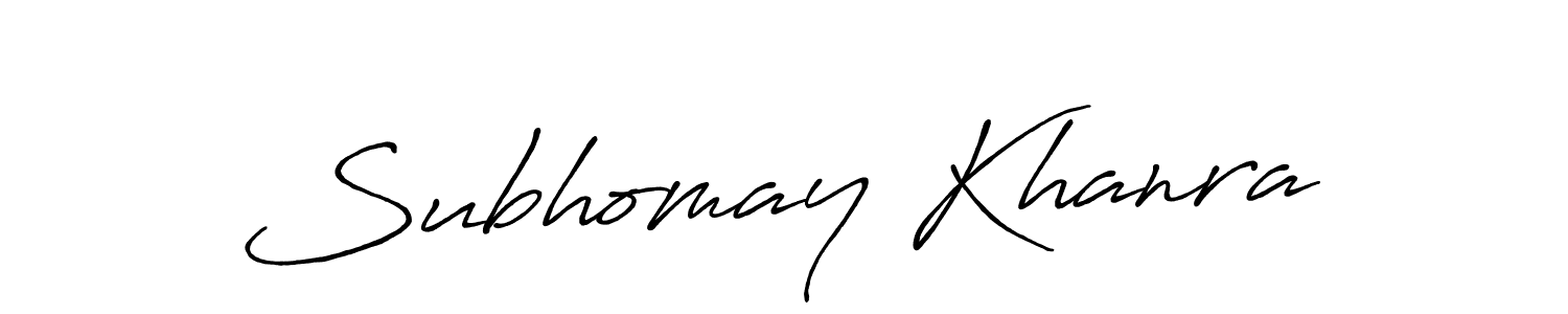 Also we have Subhomay Khanra name is the best signature style. Create professional handwritten signature collection using Antro_Vectra_Bolder autograph style. Subhomay Khanra signature style 7 images and pictures png