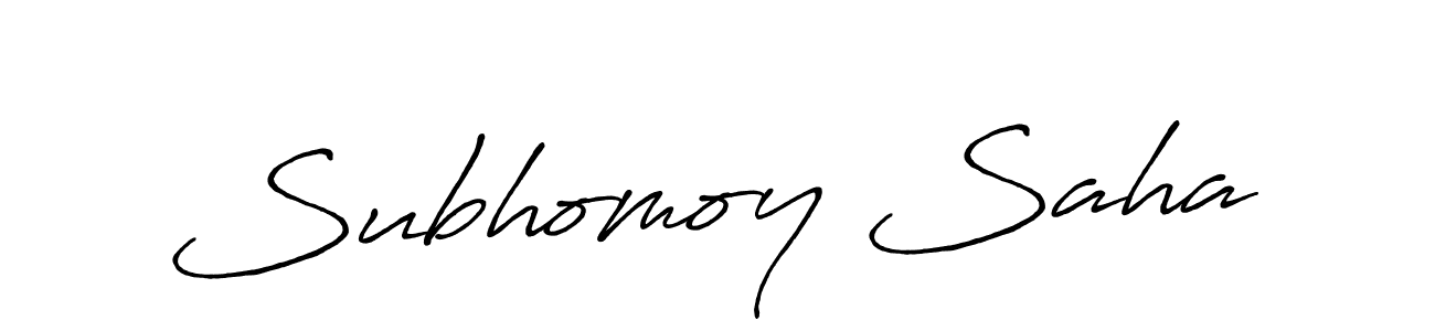 How to make Subhomoy Saha name signature. Use Antro_Vectra_Bolder style for creating short signs online. This is the latest handwritten sign. Subhomoy Saha signature style 7 images and pictures png