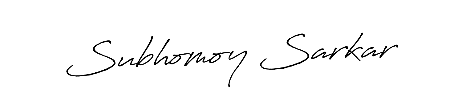 Create a beautiful signature design for name Subhomoy Sarkar. With this signature (Antro_Vectra_Bolder) fonts, you can make a handwritten signature for free. Subhomoy Sarkar signature style 7 images and pictures png