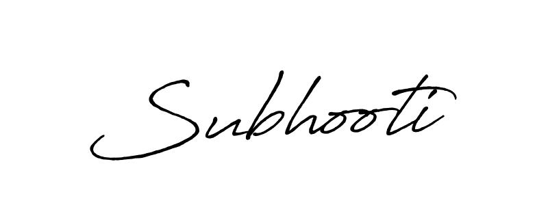 Use a signature maker to create a handwritten signature online. With this signature software, you can design (Antro_Vectra_Bolder) your own signature for name Subhooti. Subhooti signature style 7 images and pictures png