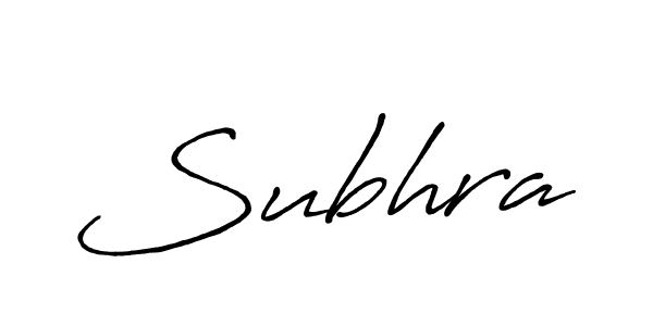 Create a beautiful signature design for name Subhra. With this signature (Antro_Vectra_Bolder) fonts, you can make a handwritten signature for free. Subhra signature style 7 images and pictures png