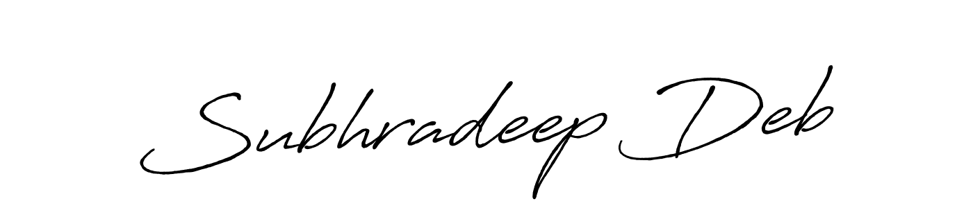 Design your own signature with our free online signature maker. With this signature software, you can create a handwritten (Antro_Vectra_Bolder) signature for name Subhradeep Deb. Subhradeep Deb signature style 7 images and pictures png