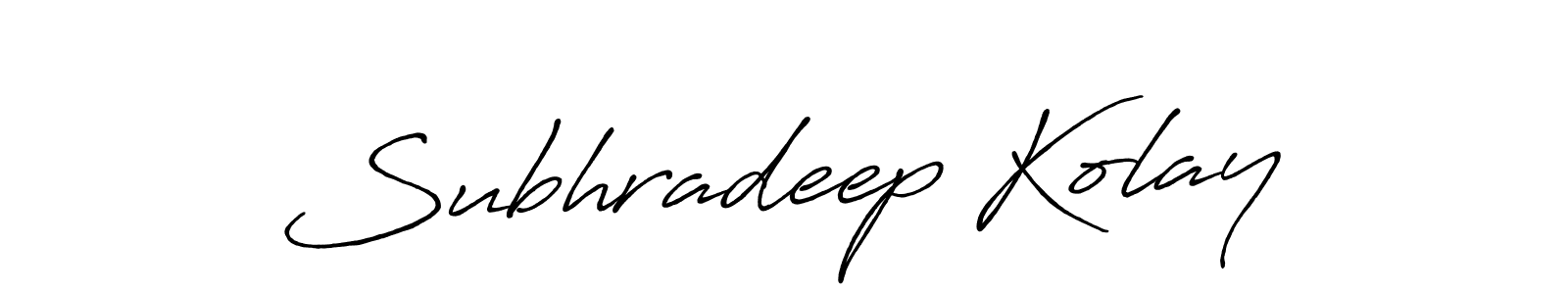 It looks lik you need a new signature style for name Subhradeep Kolay. Design unique handwritten (Antro_Vectra_Bolder) signature with our free signature maker in just a few clicks. Subhradeep Kolay signature style 7 images and pictures png