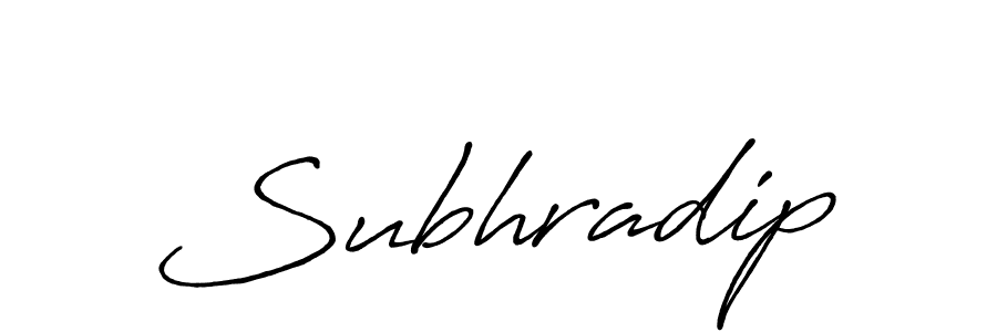Use a signature maker to create a handwritten signature online. With this signature software, you can design (Antro_Vectra_Bolder) your own signature for name Subhradip. Subhradip signature style 7 images and pictures png