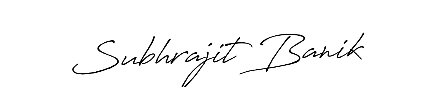 The best way (Antro_Vectra_Bolder) to make a short signature is to pick only two or three words in your name. The name Subhrajit Banik include a total of six letters. For converting this name. Subhrajit Banik signature style 7 images and pictures png