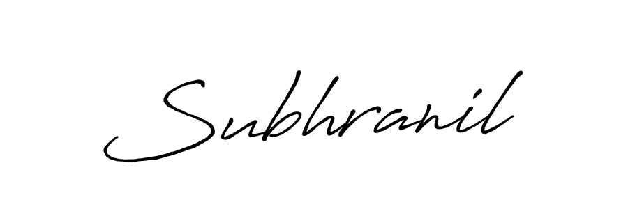 Design your own signature with our free online signature maker. With this signature software, you can create a handwritten (Antro_Vectra_Bolder) signature for name Subhranil. Subhranil signature style 7 images and pictures png