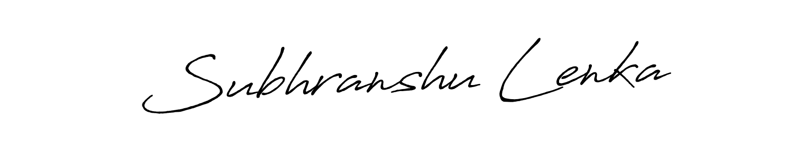 Create a beautiful signature design for name Subhranshu Lenka. With this signature (Antro_Vectra_Bolder) fonts, you can make a handwritten signature for free. Subhranshu Lenka signature style 7 images and pictures png